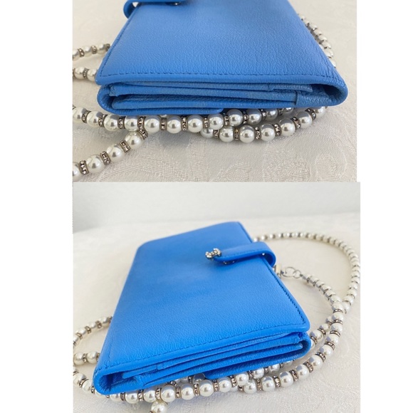 CHANEL Blue Camellia Wallet - Picture 14 of 15